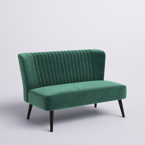 Hashtag Home Cumbria 53'' Velvet Armless Loveseat & Reviews Wayfair